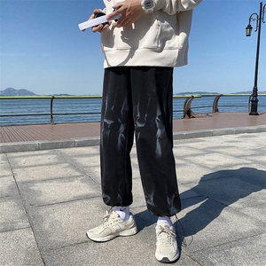 1港风大码长裤潮扎染渐变运动休闲裤男女同款九分K7269P45控69图片