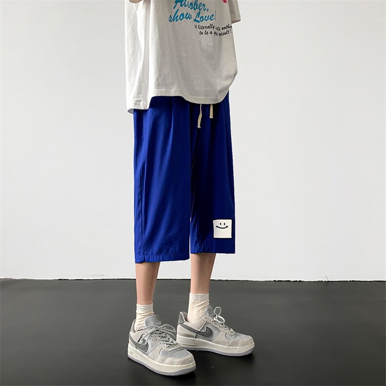 冰丝七分裤男大码速干短裤男五分裤黑地板风格QK72316-P25,男装休闲裤,电商A040