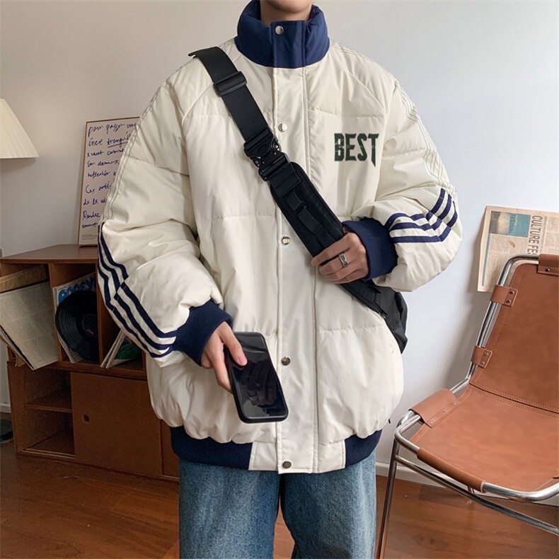 ！2024冬季新款男士立领棉衣潮牌撞色棉服外套MY201特P80,男装棉衣,电商B220
