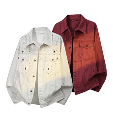 水洗牛仔外套男款春美式痞帅上衣服宽松休闲工装夹克JK1330-P98，男装工装外套，星座1103-3