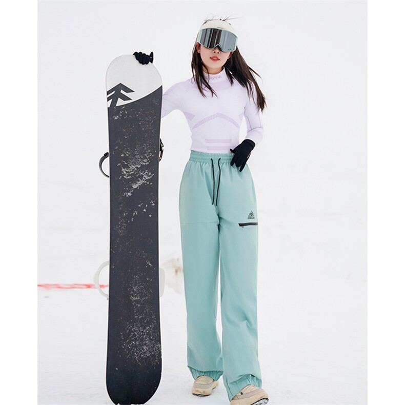 24冬款单板双板时尚防水防风加绒加厚滑雪裤男女HK1152J加绒-P100,男装休闲裤,电商A001-1