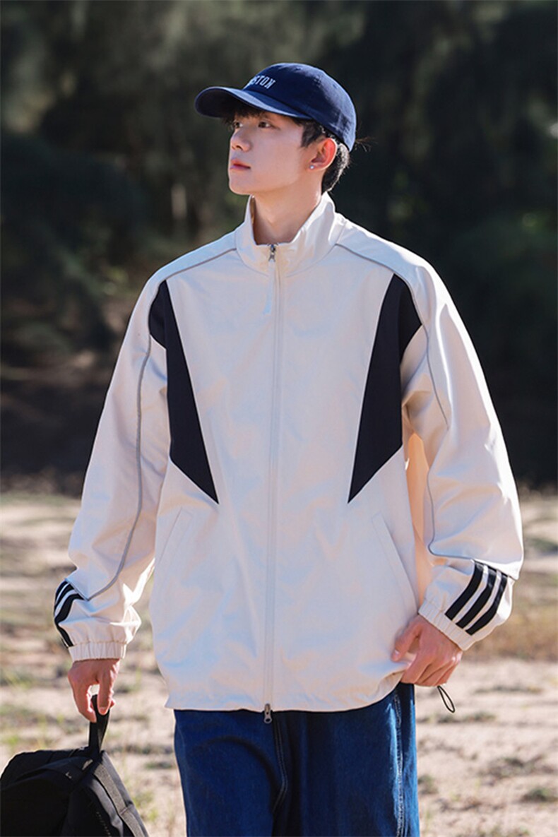 春季新款中性风三防户外夹克男立领冲锋衣外套DSA157B-JK1563-P75,男装夹克,电商A157B