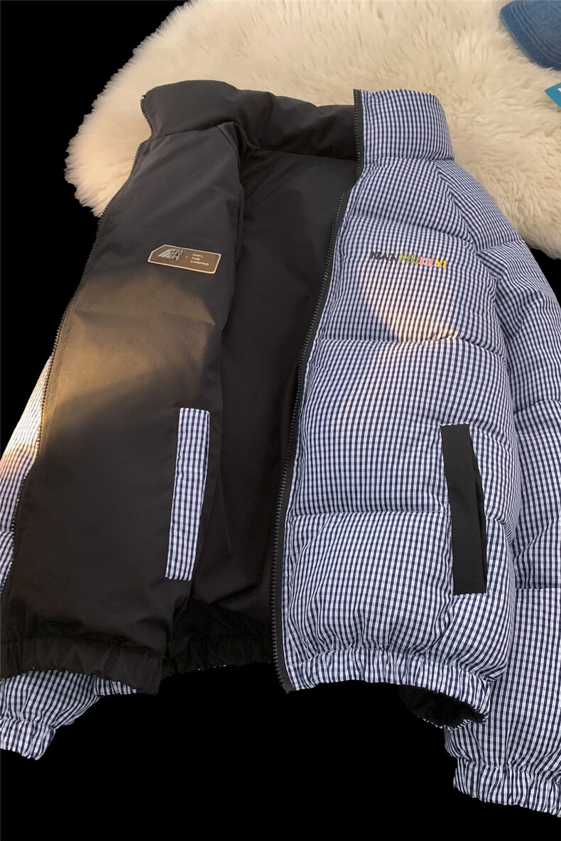 XZ-230-1MY700冬平铺简约百搭格子刺绣双面穿休闲面包服P118控158,女包手腕包,星座230-1