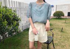 天丝小衫，女装，橙色恋人