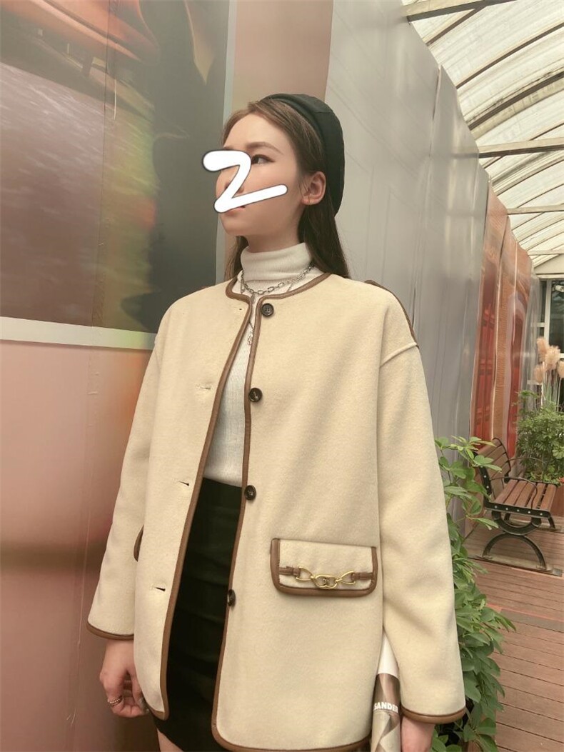 呢料宫廷风外套，其它，米社