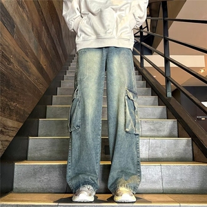 春夏工装牛仔长裤休闲美式复古裤K8213 p53图片