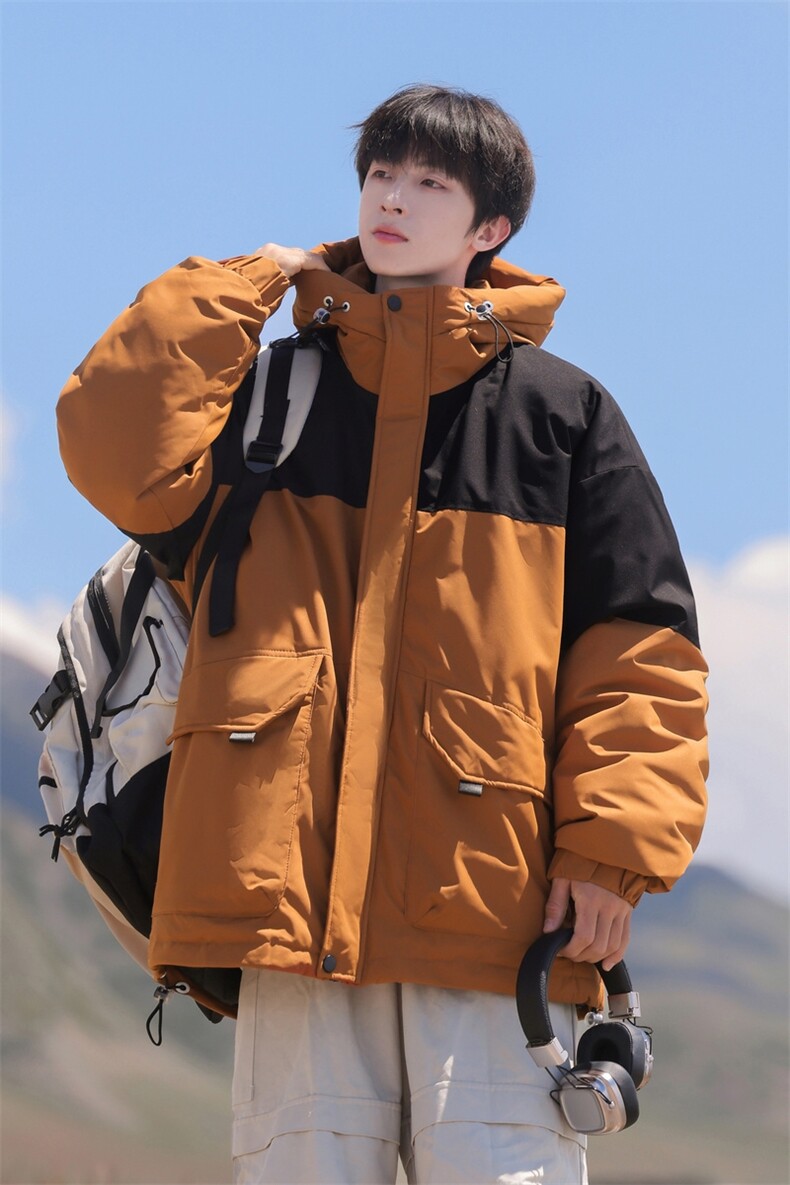 雪景男士冬季保暖防寒90白鸭绒拼接羽绒服外套A406Y7718P218,男装羽绒服,星座309（原A406）