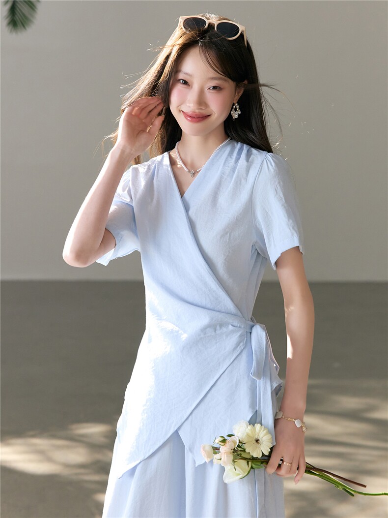 时尚休闲棉麻两件套裤2026年夏季时尚潮流,女装套装/套裙,江南富贵女