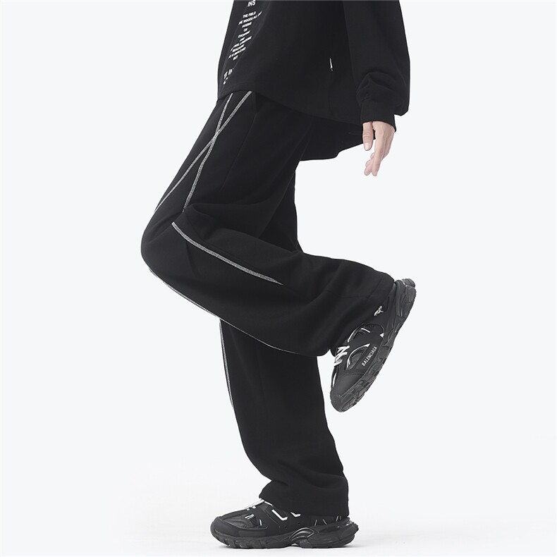 现货现货2025年秋季新款宽松休闲卫裤男D329-QM751-P50-控78,男装休闲裤,电商D329
