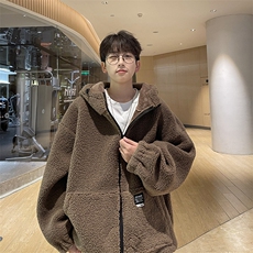 双面复合精品羊羔绒宽松连帽情侣棉服XZ609-WT2332-P88-控148，男装棉衣，星座609