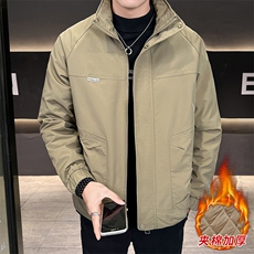 店主风二棉夹克外套男休闲时尚加棉加厚立领男士上衣S9307-P75，男装夹克，星座310B-3