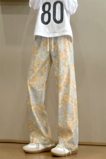 B221美式ins个性花色休闲灯芯绒长裤直筒裤LK25569-特P30控68.88，男装休闲裤，电商B221