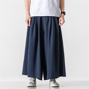 21夏装薄款风棉麻休闲裤直筒阔腿裤日系港风冰丝男K128/P70，男装休闲裤，钱塘713