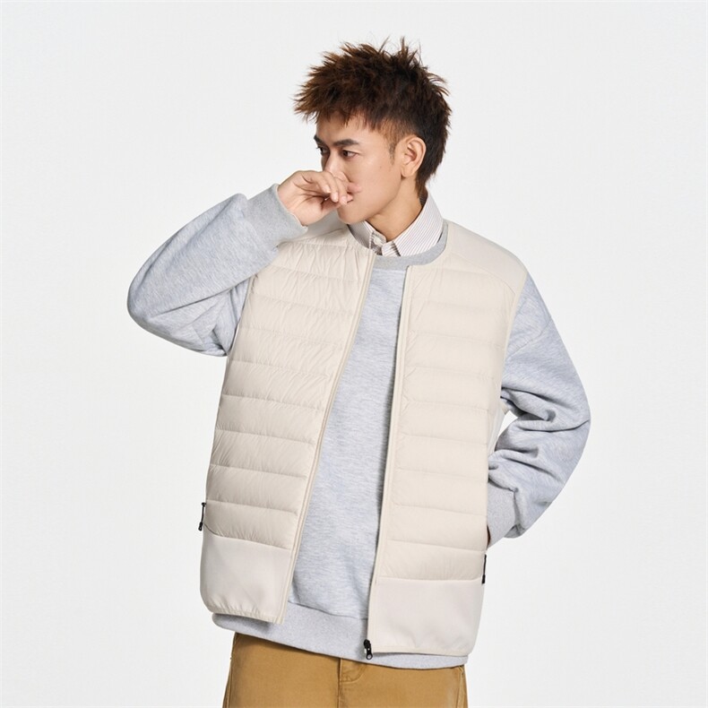 美式内搭外穿开衫马甲轻薄保暖羽绒服90白鸭绒XZ309Y95655P95,男装羽绒服,星座309（原A406）