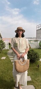 纯苎连衣裙小衫裤子裙子衬衣 时尚风 风淑女风休闲风,女装连衣裙,川哲