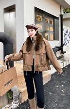 狐狸毛派克服，其它，贻思茗