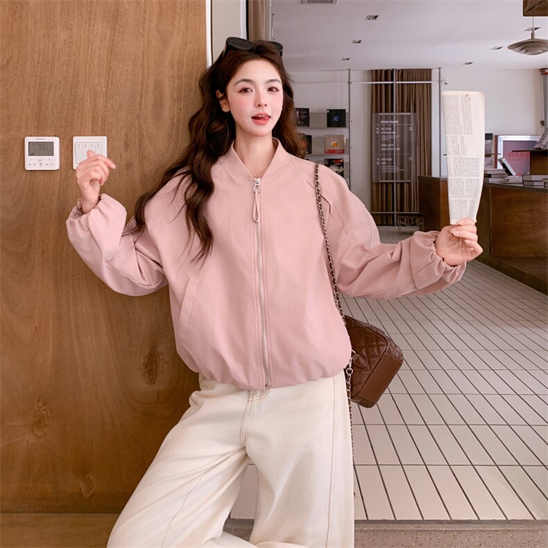 新款年后出粉色休闲夹克外套5534P145K238,女装短外套,2C176