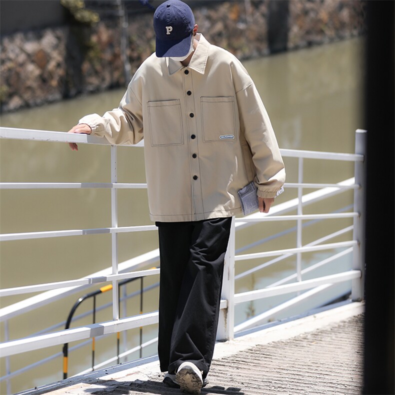 CS31-P44日系长袖衬衫外套,男装衬衫,星座1501-1