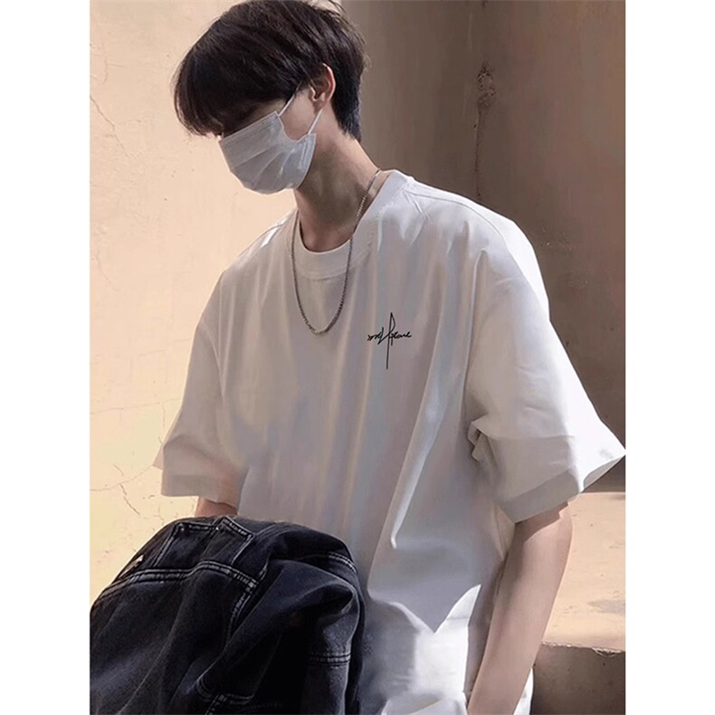 可设48小时发货支持抖音得物来样二开230克重磅美式短袖t恤MT414，男装T恤，电商A486