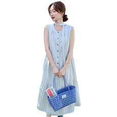 现货：夏装新款时尚洋气无袖休闲连衣裙2C135-8807P135K198，女装连衣裙，2C135