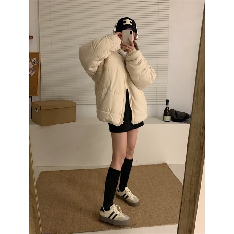 2026新款冬季加厚外套大码宽松显瘦羽绒棉袄面包服,女装短外套,星座218-1（原230）