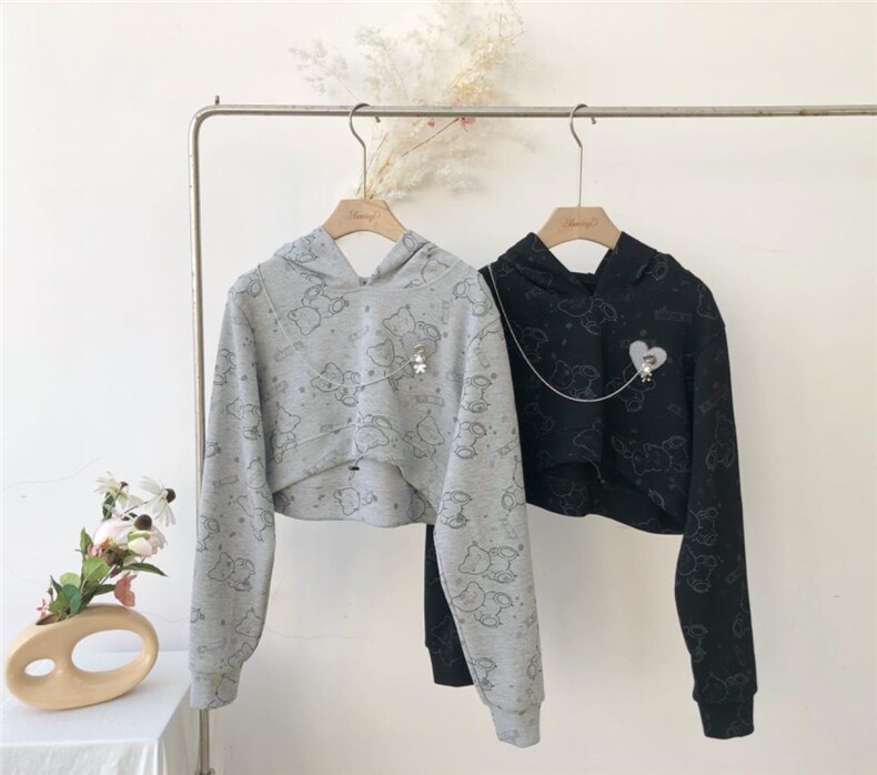 小熊链条卫衣，女装卫衣/绒衫，BD