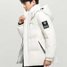 2025冬季新款90白鸭绒连帽休闲羽绒服男外套备货充足R9021-P150，男装羽绒服，星座301D(原星座1004-8）