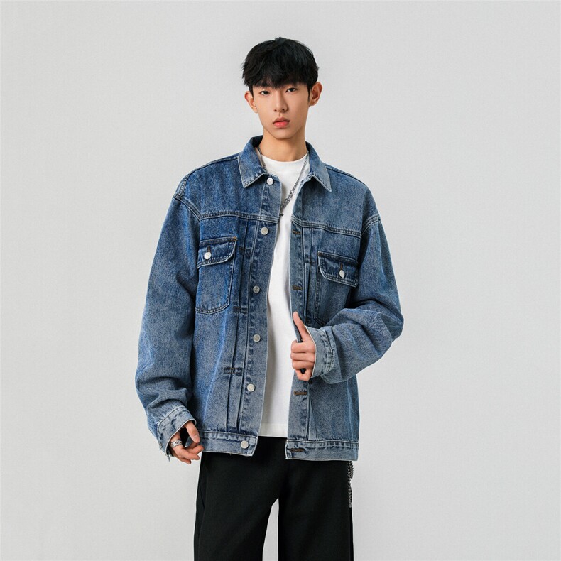 25款抖音品质牛仔夹克宽松韩版工装潮流水洗外套N995/P98148,男装夹克,星座202