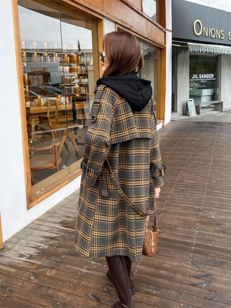 时尚潮流百搭休闲长大衣外套，其它，千利红