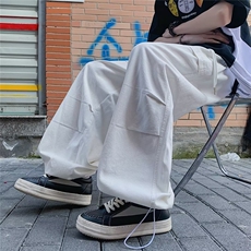 休闲裤男港风潮流日系文艺帅气2024夏季新款ins宽松长裤K5140-P41，男装休闲裤，星座412-2