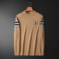 新款半高领男加厚毛衣羊毛衫半休闲针织衫打底衫0178p135，男装针织衫/毛衣，电商D222