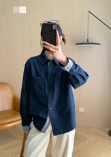 2025时尚撞色格子衬衣简约百搭日常女，女装衬衫，洛丽兰可