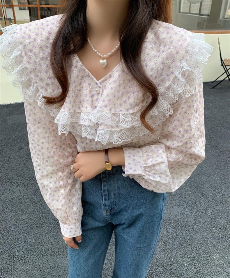 〈现货〉春季新款韩版蕾丝小衫，其它，MAN YU 蔓羽