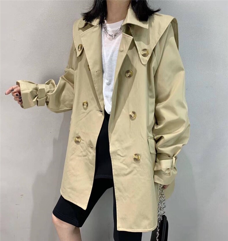 2021春装风衣现货热卖，女装风衣，莫妮菲