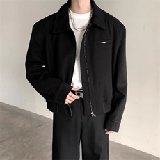 W644-P58Cleanfit韩版设计感男行政夹克简约百搭斜纹双拉链，男装夹克，电商B323A