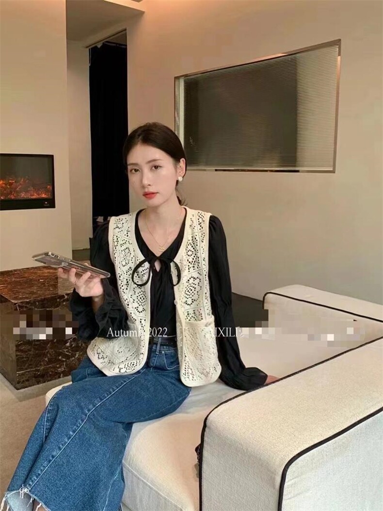 钩花背心2件套，女装背心吊带，时代公主