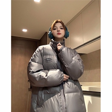 eq331亮面面包服冬季加厚保暖羽绒棉服外套男女情侣装2024新款，男装棉衣，电商C306-1