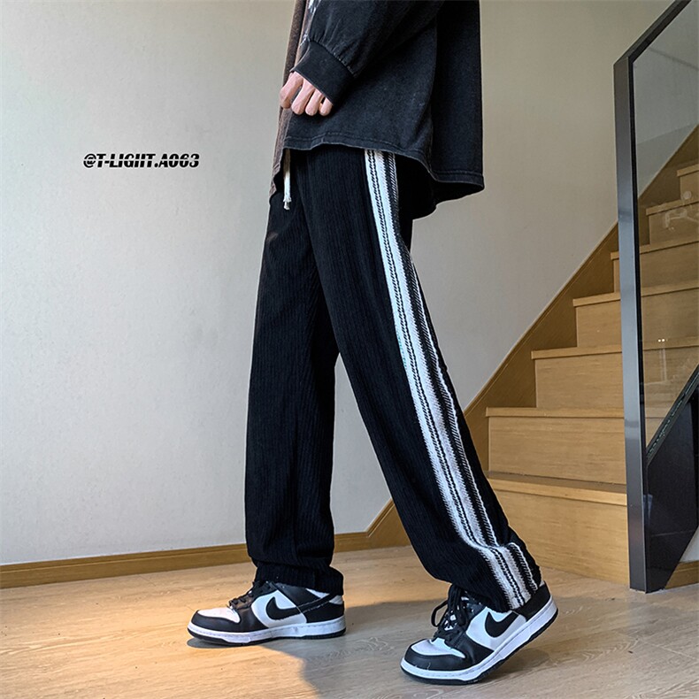 美式高街欧棉绒加绒加厚直筒休闲运动裤货号K682P60加绒P75控价98,男装休闲裤,电商A063