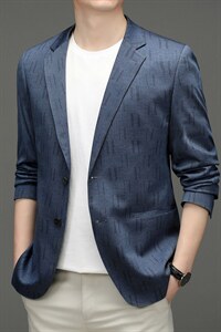 时尚西服男春秋季新款商务休闲小西装外套中年男士单西潮流图片