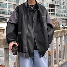 港风模特肩膀民族风大码M-5XL夹克男情侣皮衣外套JK8756P110控149，男装民族服装，星座227-7