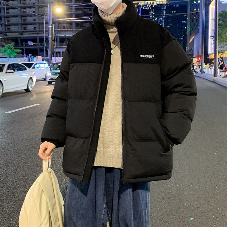 港风冬季新款潮牌棉袄外套玉米格加厚棉衣面包服A436-0899-P85,男装棉衣,电商A436