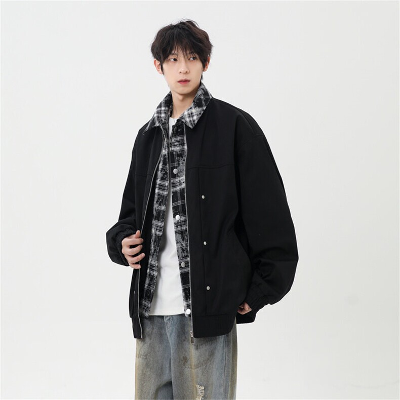 2025春休闲痞帅工装翻领夹克潮流外套得物二开XZ301b-2-JK2589P78,男装夹克,星座301B-2（原A443-1）