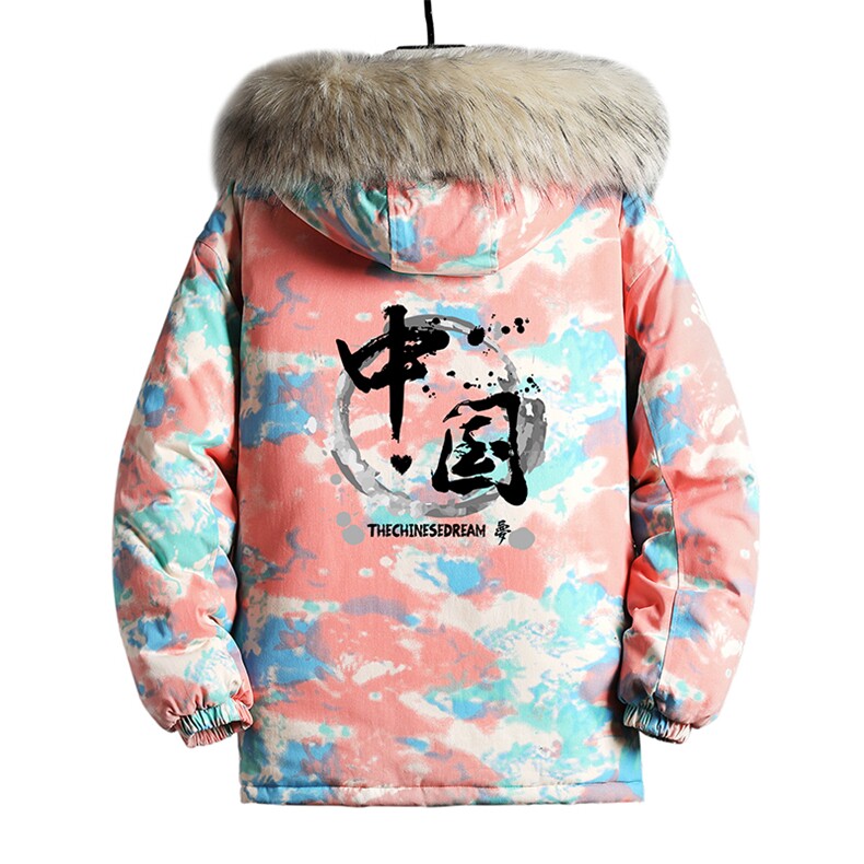 MC49134-P135日系潮衣男大码派克服男工装服外套袄网格,男装棉衣,电商A040A