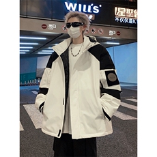 防水撞色棉服DD2249-125控价168冬季魔术贴防寒外套连帽保暖棉衣，男装棉衣，电商A102-1