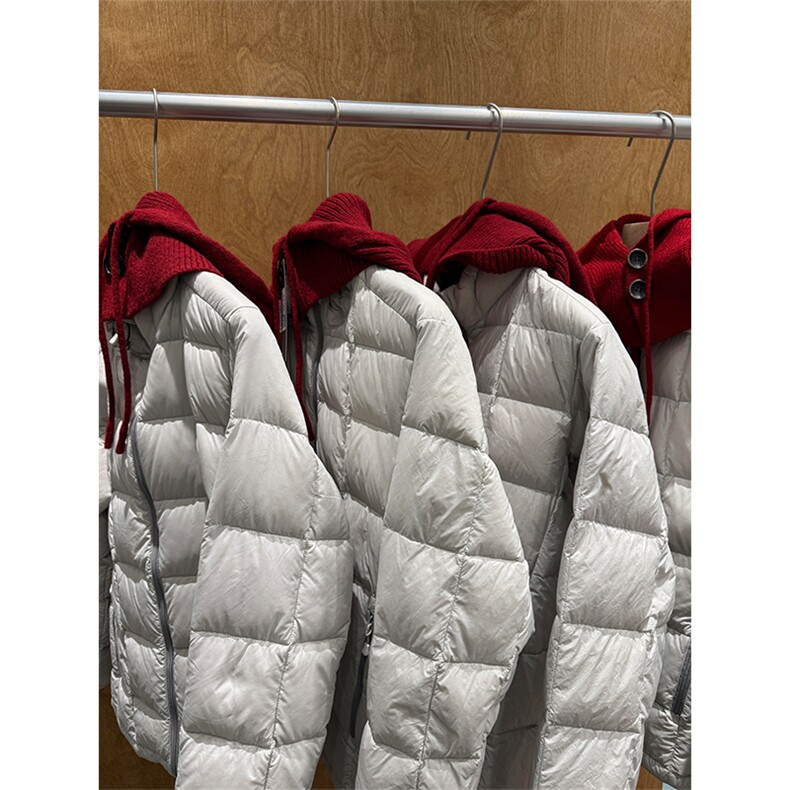高品户外90白鸭绒外套男女保暖立领格纹衔缝羽绒服A1138-P158,男装羽绒服,星座1505