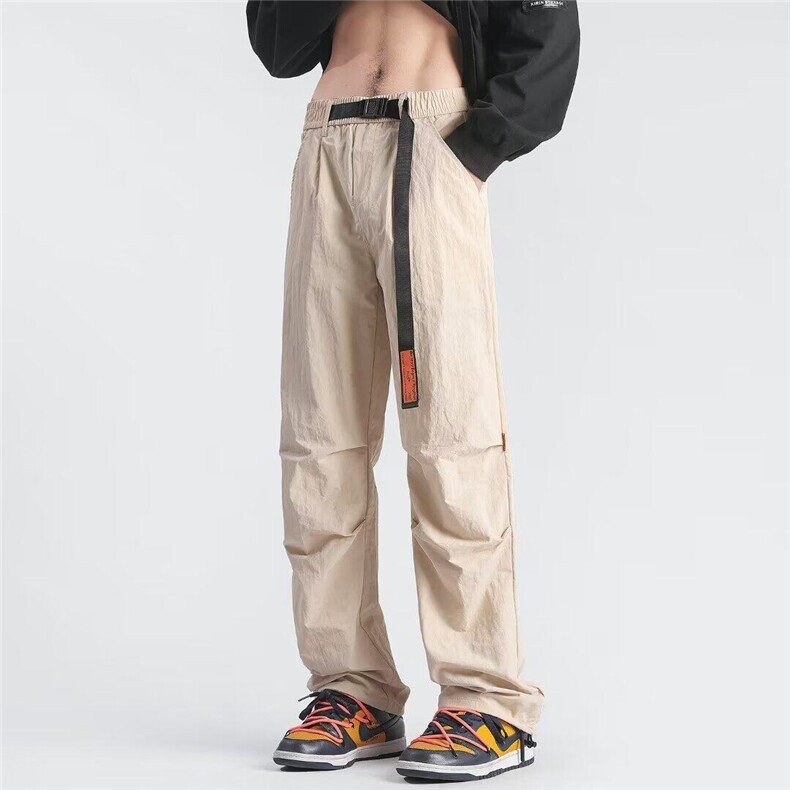 运动工装裤男宽松直筒春季日系复古宽松休闲裤K702-310B-1-P45图片