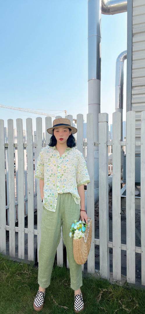 纯苎连衣裙小衫裤子裙子衬衣 时尚风 风淑女风休闲风，女装连衣裙，川哲