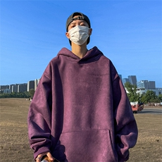直播品质400克麂皮绒重磅工艺美式德丝网印花卫衣JP201特P50，男装卫衣，电商A486