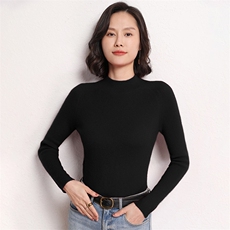 休闲/淑女通勤秋冬新款柔软叔叔女士半高领简约百搭羊绒衫，女装羊绒衫，艾米娇羊绒