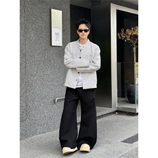 高级感夹克男女春秋季立领潮牌宽松痞帅小香风外套JK204-P60，男装夹克，星座308B-1